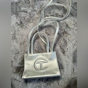 AUTHENTIC Telfar Small Silver Bag